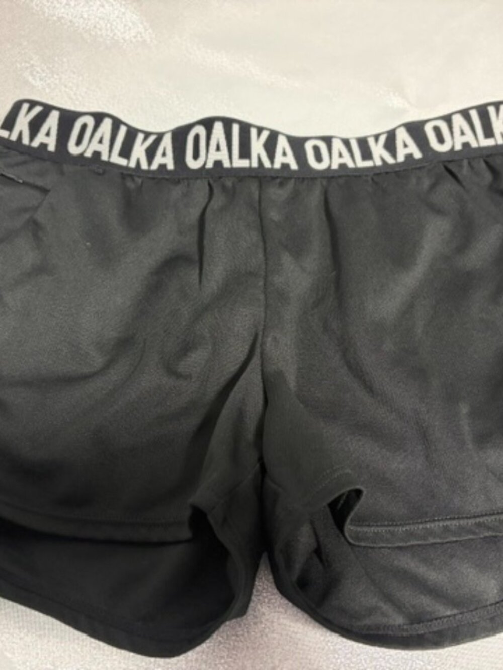 OALKA BLACK JOGGER SHORTS WOMENS SIZE XS